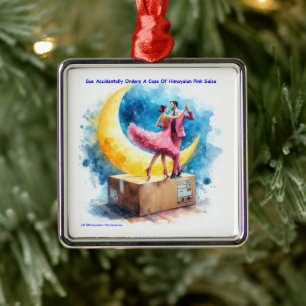 Rick London Pink Himalayan Salsa Funny  Metal Tree Decoration