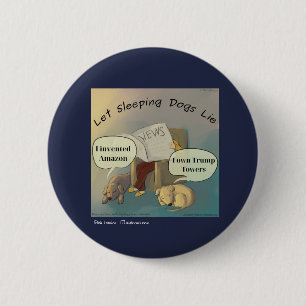 Rick London "Sleeping Dogs Lie" Comic Button