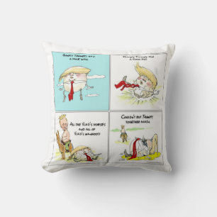 Rick London "Trumpty Dumpty" Funny Throw Pillow
