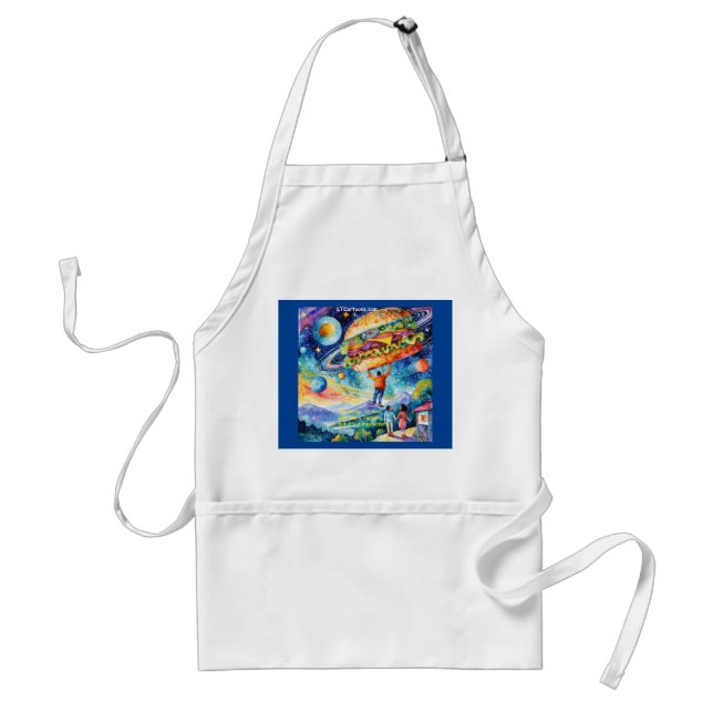 Rick London Vegan Sees Meateator In Space Funny  Standard Apron (Front)