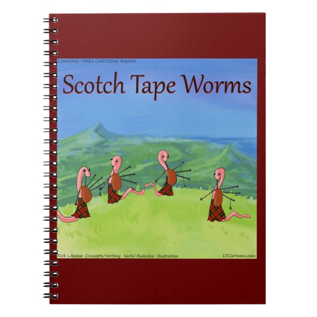 Rick London Worms From Scotland Funny Notebook (Front)