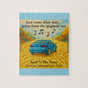 Rick London's Misheard Lyrics Spaghetti Way Funny Jigsaw Puzzle