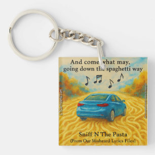 Rick London's Misheard Lyrics Spaghetti Way Funny Key Ring