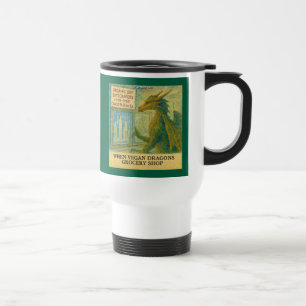 Rick London's Vegan Dragon Grocery Shopping Funny Travel Mug