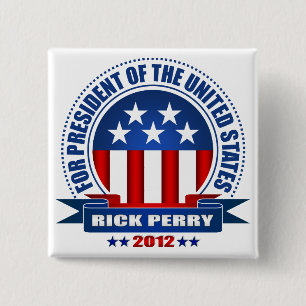 Rick Perry 15 Cm Square Badge