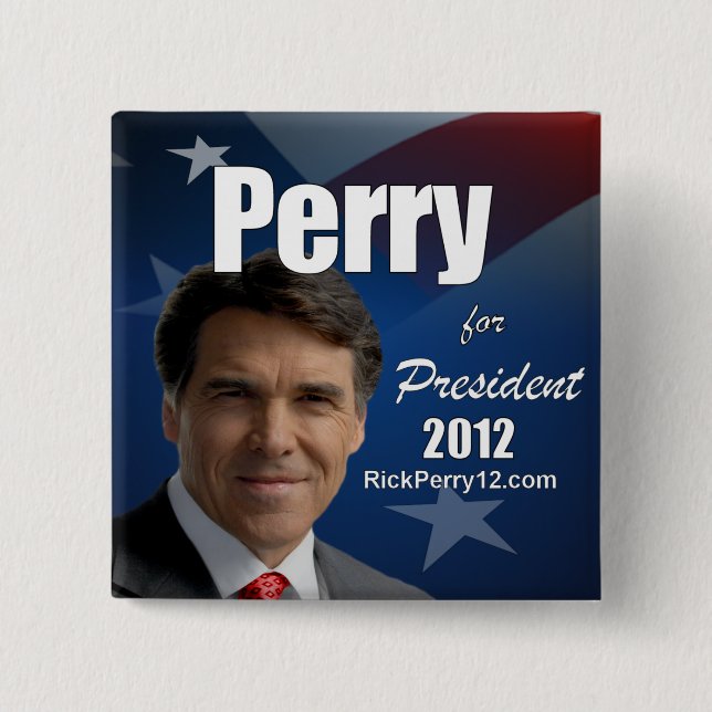 Rick Perry 2012 15 Cm Square Badge (Front)