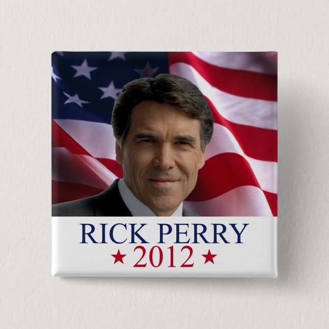 Rick Perry 2012 for president pinback button (Front)