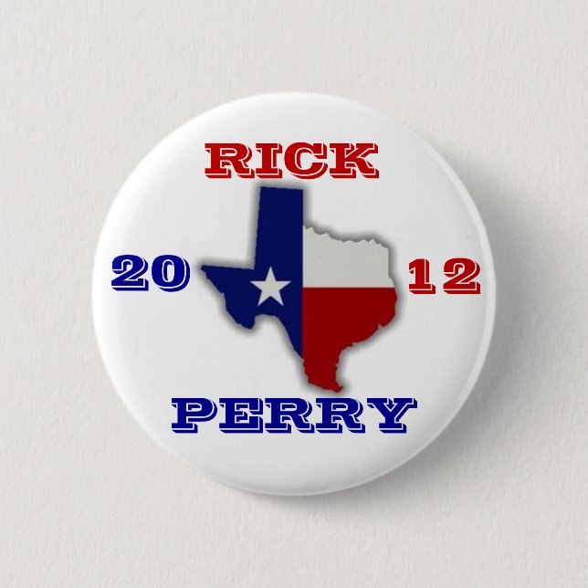 Rick Perry 2012 Texas 6 Cm Round Badge (Front)