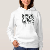 rick roll funny QR scan code don't scan me hoodie