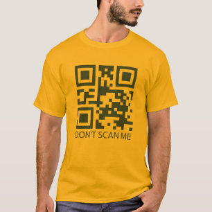 rick roll funny QR scan code don't scan me T-Shirt