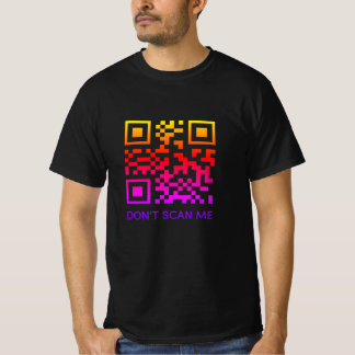rick roll funny QR scan code don't scan me T-Shirt
