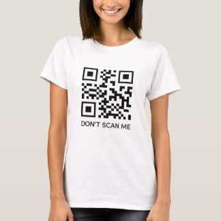 rick roll funny QR scan code don't scan me T-Shirt