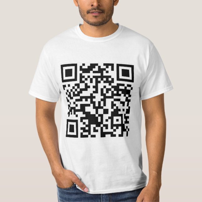 Rick Roll QR code Rickrolled T-Shirt (Front)
