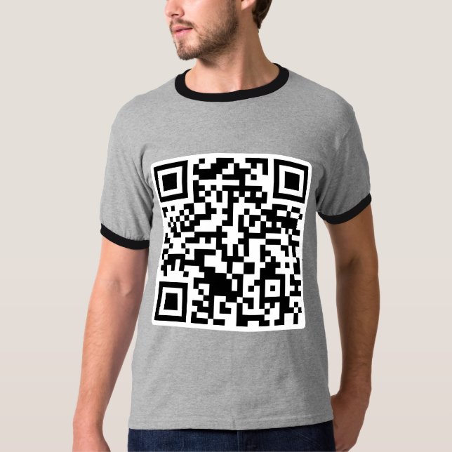 Rick Roll QR code Rickrolled T-Shirt (Front)