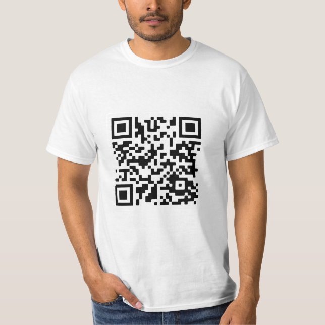 Rick Roll QR Code T-Shirt (Front)