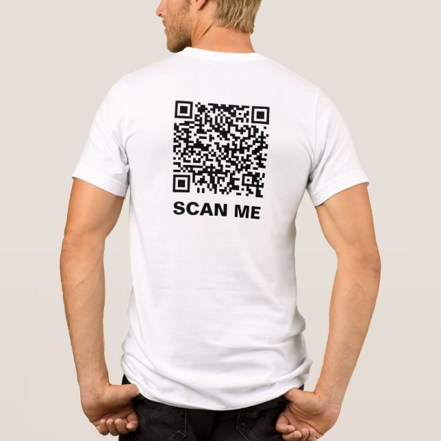 Rick Roll QR Code Tri-Blend Shirt (Back)