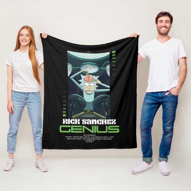Rick Sanchez Genius Quote Graphic Fleece Blanket (In Situ)