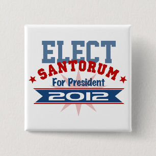 Rick Santorum 2012 15 Cm Square Badge