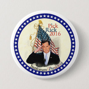 Rick Santorum for President 2016 7.5 Cm Round Badge