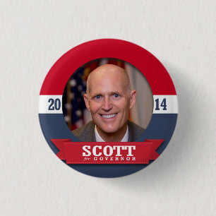 RICK SCOTT CAMPAIGN 3 CM ROUND BADGE
