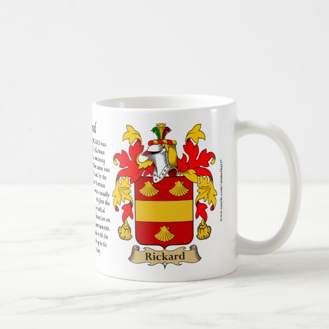 Rickard, the Origin, the Meaning and the Crest Coffee Mug (Right)