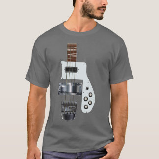 RICKENBACKER BASS STYLE GUITAR DIGITAL ILLUSTRATIO T-Shirt