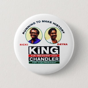 Ricki King for President 2020 6 Cm Round Badge
