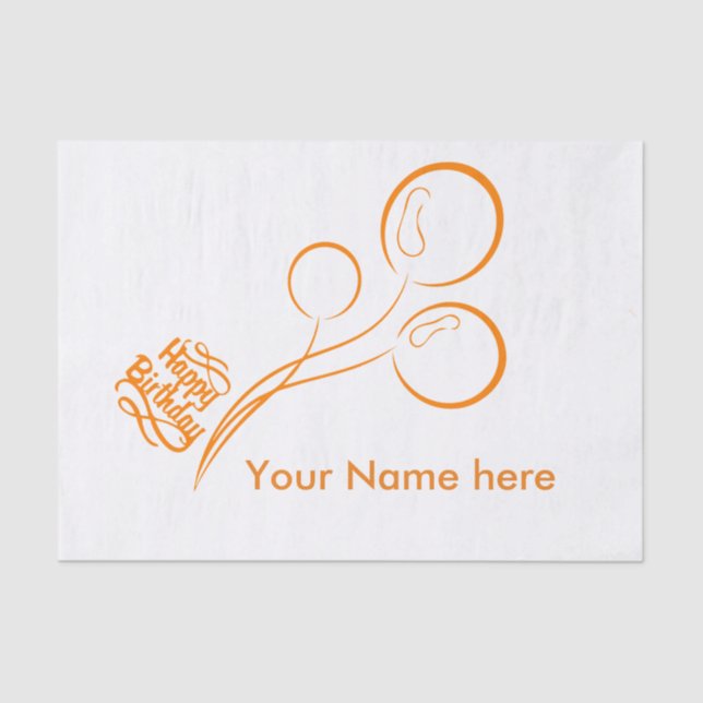 ricks happy birthday tissue paper (Front)