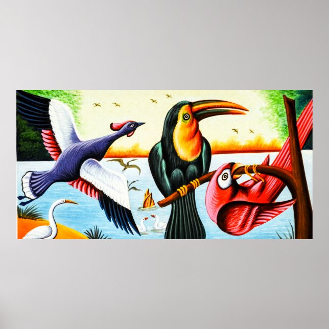 Rickshaw Art Birds Poster (Front)