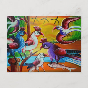 RickshawArt bird postcard
