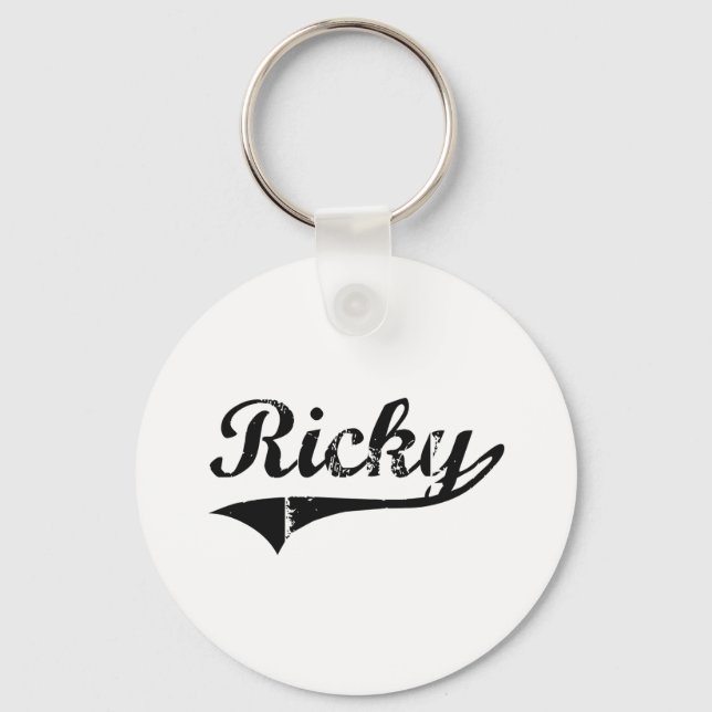 Ricky Classic Style Name Key Ring (Front)