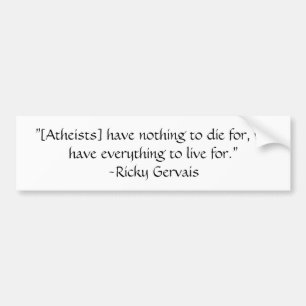 Ricky Gervais Bumper Sticker