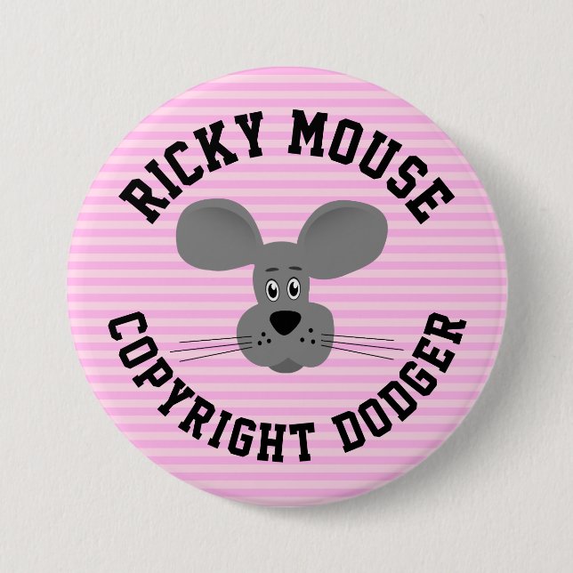 Ricky Mouse 7.5 Cm Round Badge (Front)