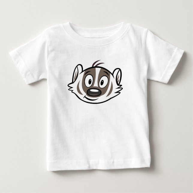Ricky Racoon | Boomer Badger Face Baby T-Shirt (Front)