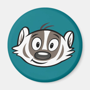 Ricky Racoon Boomer Badger Face Magnet