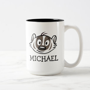 Ricky Racoon   Boomer Badger Face Two-Tone Coffee Mug