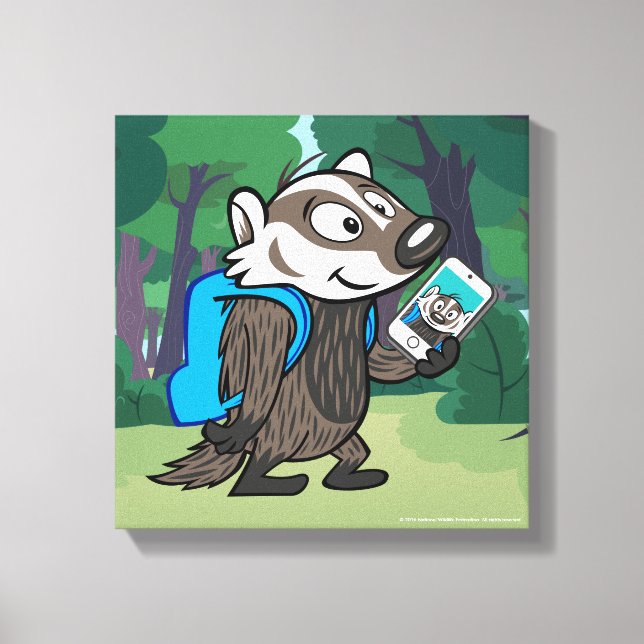 Ricky Racoon | Boomer Badger Selfie Canvas Print (Front)