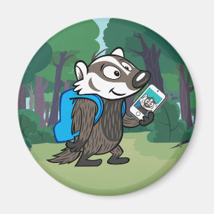 Ricky Racoon   Boomer Badger Selfie Magnet