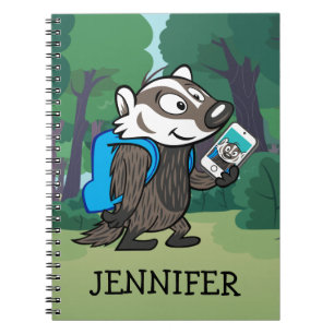 Ricky Racoon   Boomer Badger Selfie Spiral Notebook
