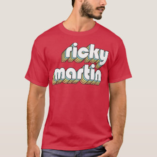 RickyRetro Rainbow Typography Faded Style T-Shirt