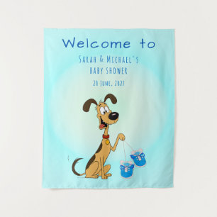 Rico the Dog Baby Boy Shower Tapestry