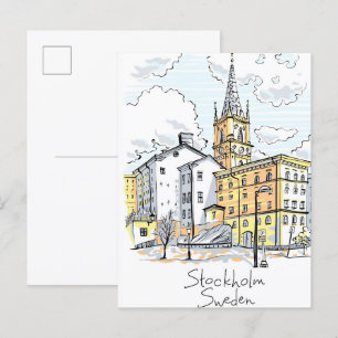 Riddarholmen in Stockholm, Sweden Travel Postcard