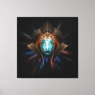 Riddian Queen Fractal Art Wrapped Canvas Print