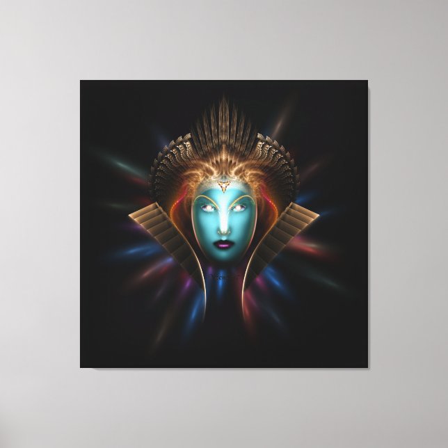 Riddian Queen Fractal Art Wrapped Canvas Print (Front)
