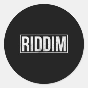 Riddim Dubstep Edm Headbanger Bass Rave Festival Classic Round Sticker