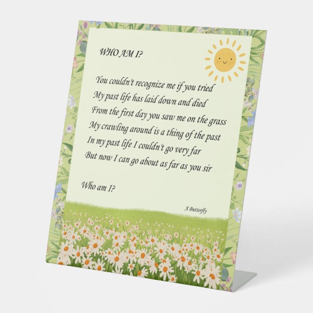 Riddle Art Pedestal Sign (Front)