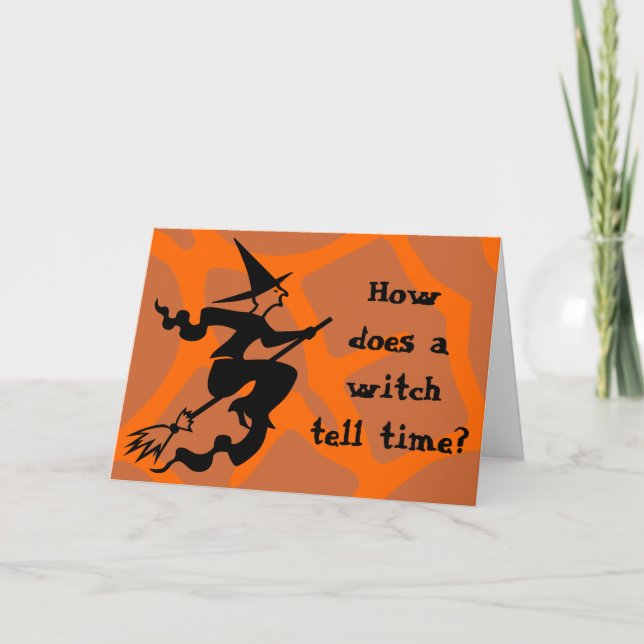 Riddle Halloween Witch Card (Front)