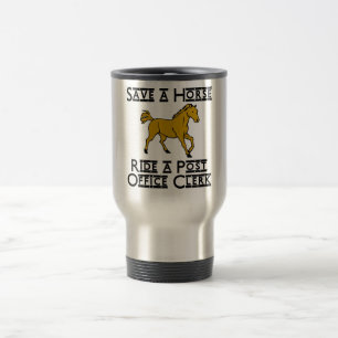 ride a post office clerk travel mug