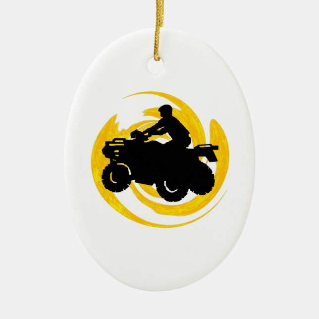Ride and Grind Ceramic Tree Decoration (Front)
