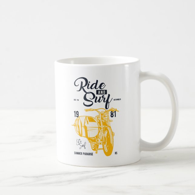Ride and Surf Coffee Mug (Right)